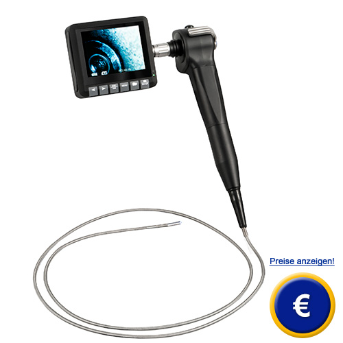 Videoskop PCE-VE 650 mit schwenkbarem Kamerakopf und ergonomischer Einhandbedienung