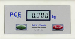 Das LCD-Display der Personenwaage mit den 2 Tasten zur Bedienung der Waage