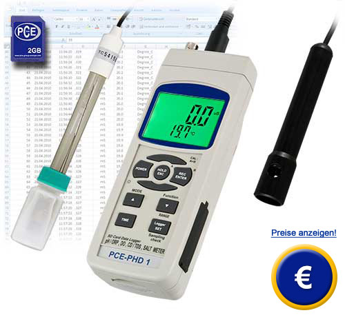 pH-Meter mit Speicher und optionaler Software