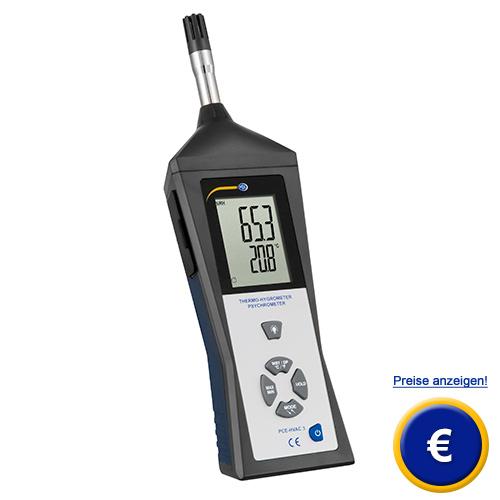 Hier weiter zum Psychrometer PCE-HVAC 3