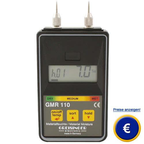 Resistives Materialfeuchte-Messgeraet GMR 110 der Firma Greisinger