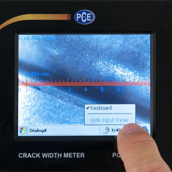 Rissweitemesser PCE-CWM 20 mit Touchscreen