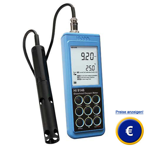 Sauerstoffmessgerät für Süß- und Salzwasser, Aquarien, Teiche, die Fischzucht, Abwässer, Trinkwasser, ...