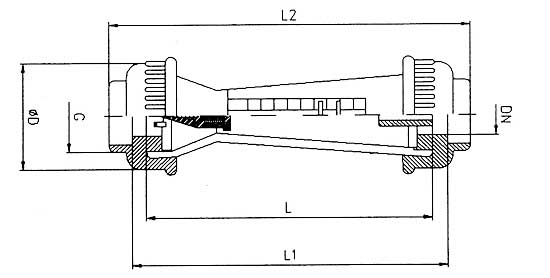 Abmessungen des Schwebekrper-Durchflussmesser PVE-VS Serie