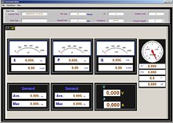 Analoge Darstellung der Messwerte in der Software vom Netzanalysator