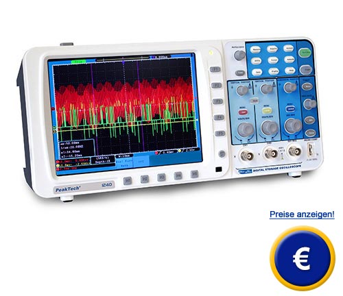 Hier finden Sie weitere Informationen zum Speicheroszilloskop PeakTech PKT-1240