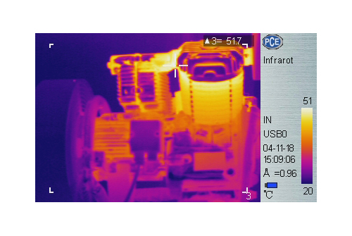 Das gespeicherte Bild der Thermalkamera PCE-TC 9