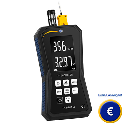 Hier finden Sie weitere Informationen zum Thermo-Hygrometer PCE-THD 50