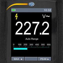 Display vom TRMS-Multimeter PCE-CTI 10