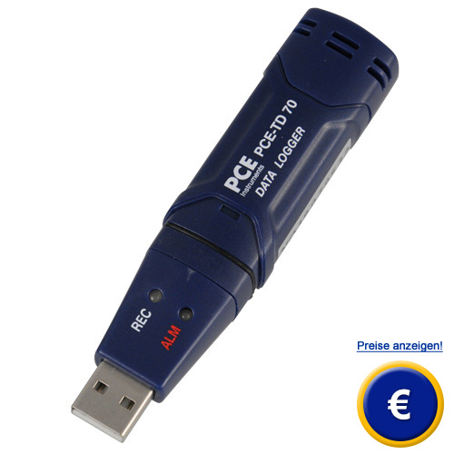 USB Temperaturlogger mit Wandhalterung