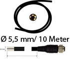 10 Meter Videoendoskop Schlauch mit 5,5 mm Durchmesser