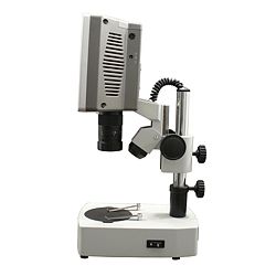 Werkstatt-Mikroskop in der Seitenansicht