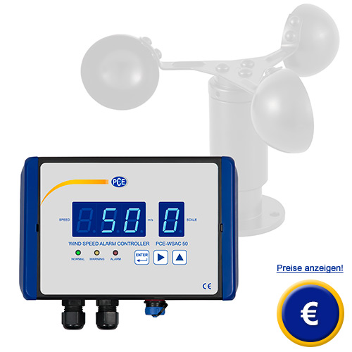 Weitere Informationen zum Windspeed Alarm PCE-WSAC 50: 