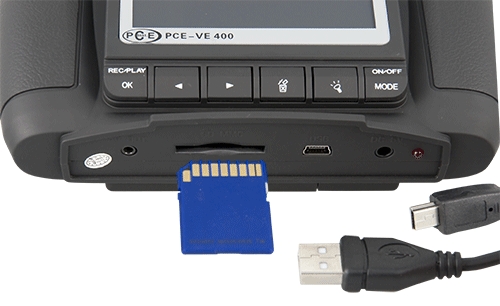 Wireless Endoskop PCE-VE 400 Anschlüsse